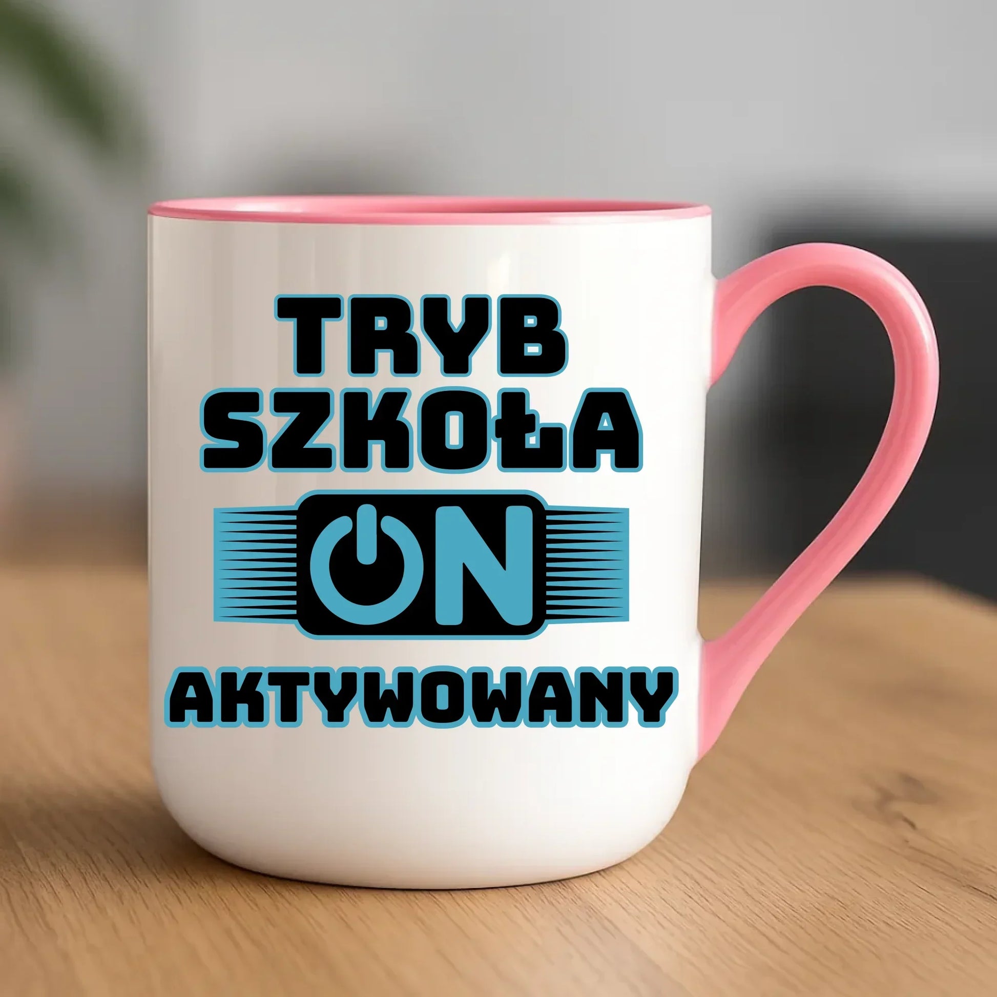 Kubek elegant szkolny Tryb szkoła aktywowany SZ11 - StoryCups.pl