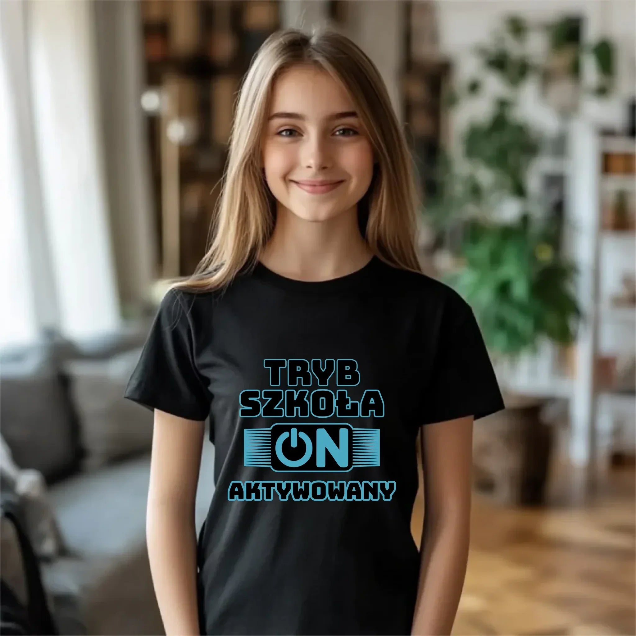 Śmieszna koszulka szkolna Tryb szkoła aktywowany SZ11 - StoryCups.pl