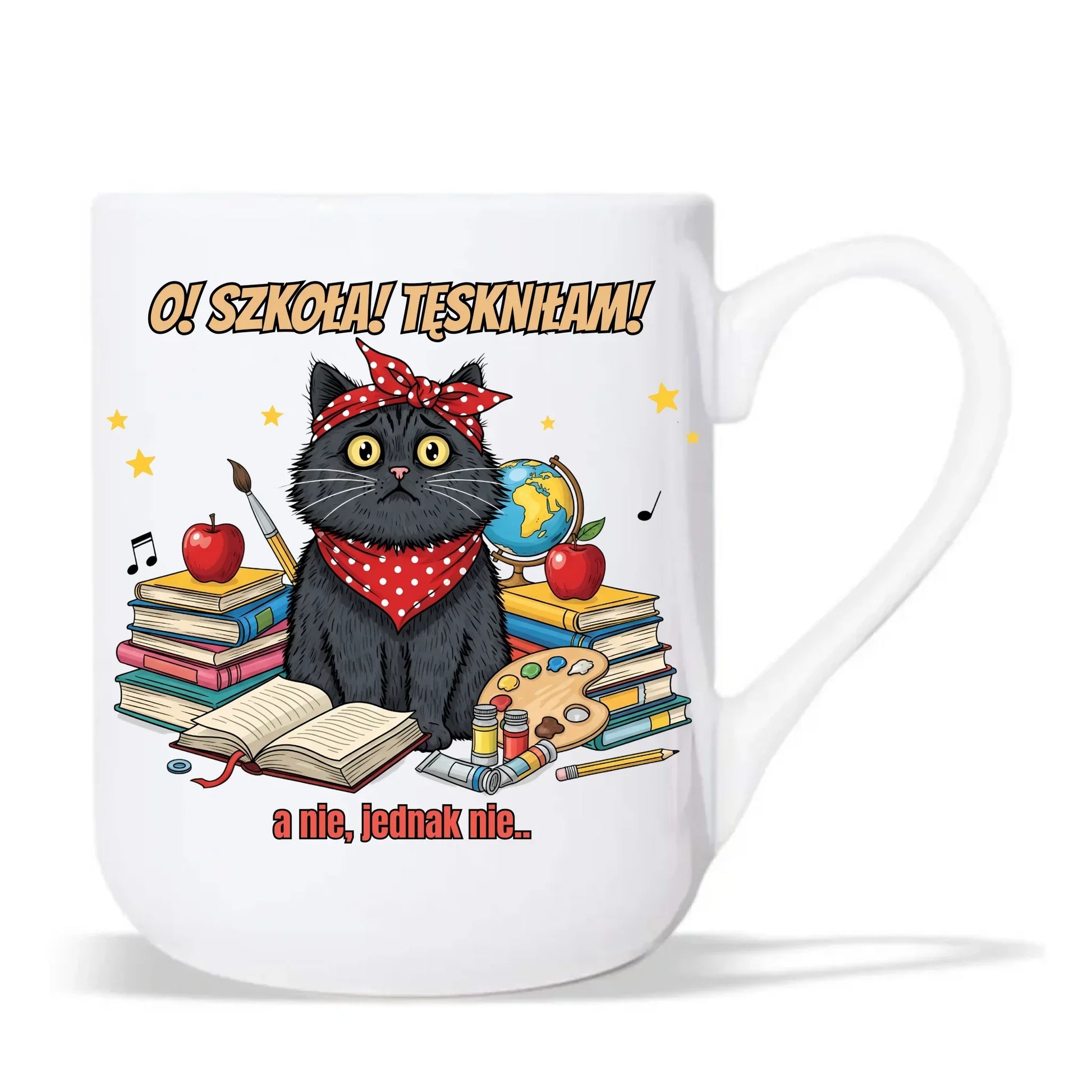 Kubek elegant szkolny O! Szkoła! Tęskniłam! a nie, jednak nie... SZ12 - StoryCups.pl