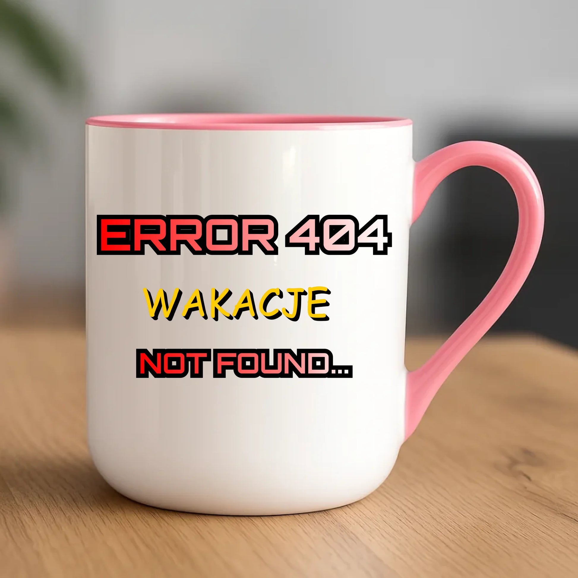 Kubek elegant szkolny - Error 404 - śmieszny SZ15 - StoryCups.pl