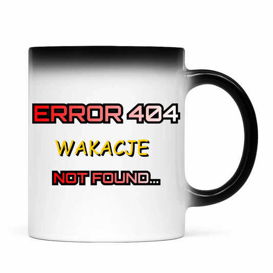 Kubek magiczny szkolny - Error 404 - śmieszny SZ15 - StoryCups.pl