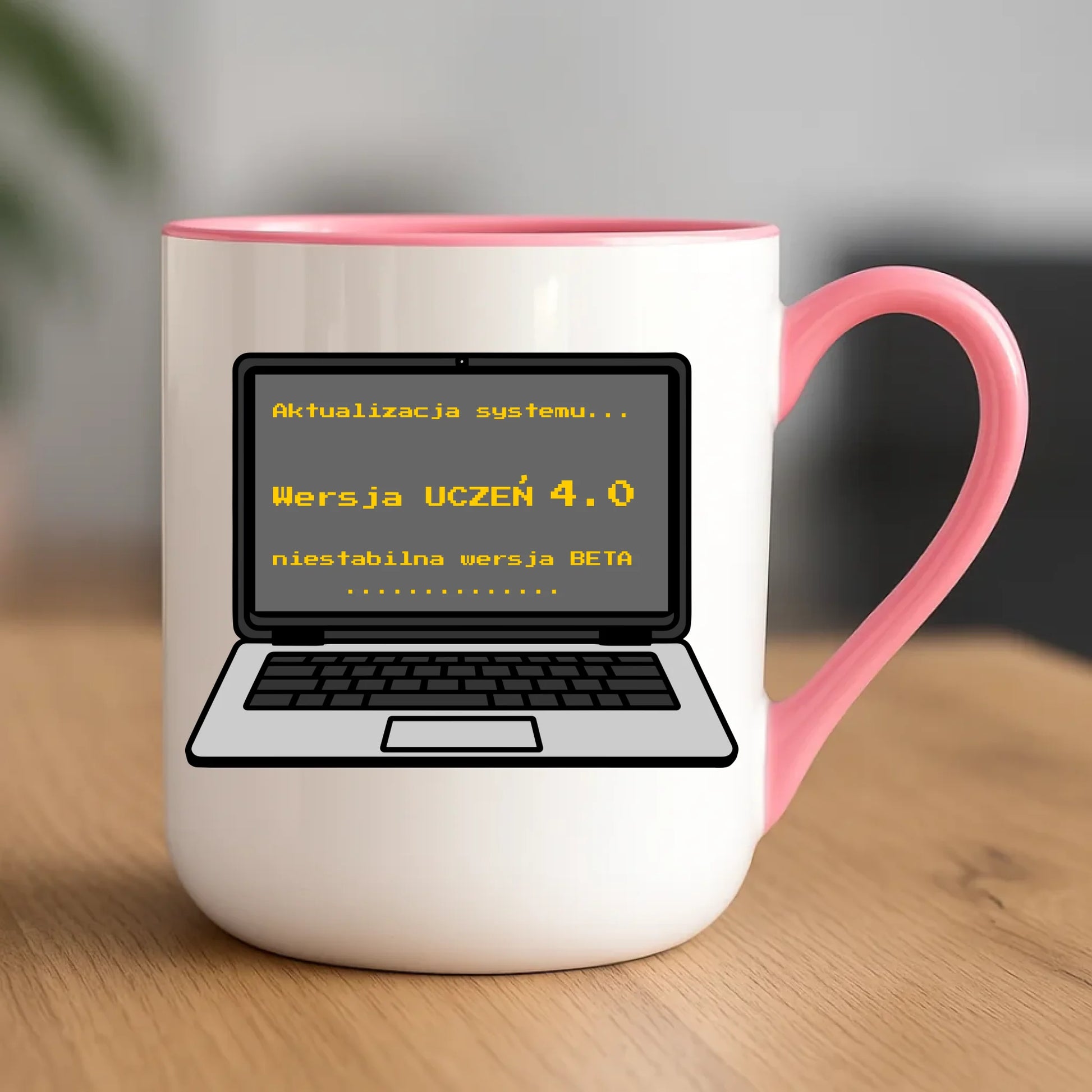 Kubek elegant dla ucznia - Aktualizacja systemu - powrót do szkoły - personalizowany SZ16 - StoryCups.pl