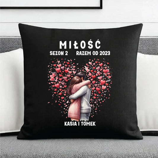 Miłość | Personalizowana poduszka dekoracyjna dla par W09 - StoryCups.pl