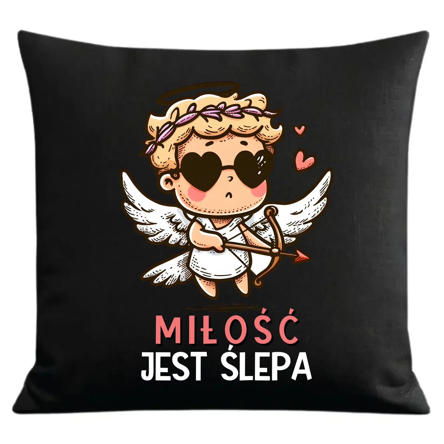 Miłość jest ślepa | Poduszka dekoracyjna W48 - StoryCups.pl
