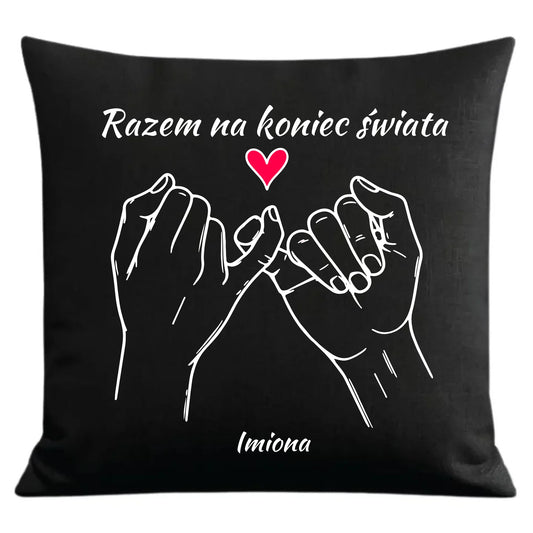 Razem na koniec świata | Poduszka dekoracyjna W60 - StoryCups.pl