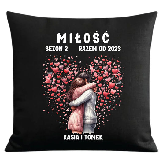 Miłość | Personalizowana poduszka dekoracyjna dla par W09 - StoryCups.pl