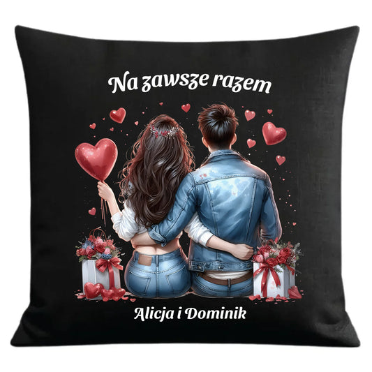 Na zawsze razem | Personalizowana poduszka dekoracyjna dla par W07 - StoryCups.pl