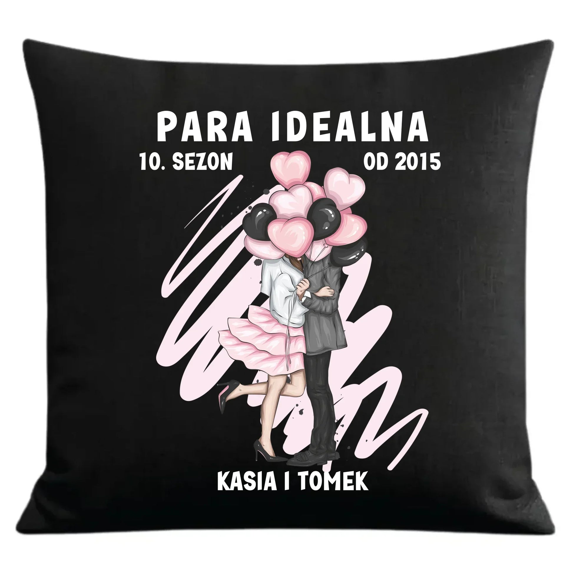 Para idealna | Personalizowana poduszka dekoracyjna dla par W11 - StoryCups.pl