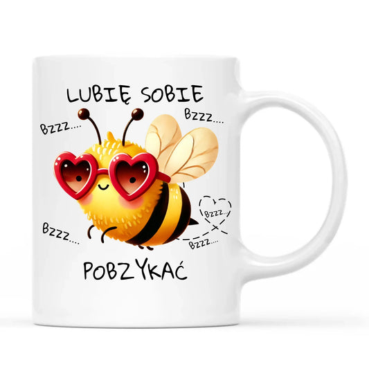 Personalizowany kubek dla par na Walentynki z nadrukiem i imionami