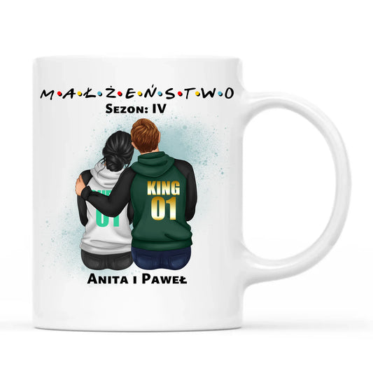 Sezon na Małżeństwo imiona | Personalizowany kubek dla par W05 - StoryCups.pl