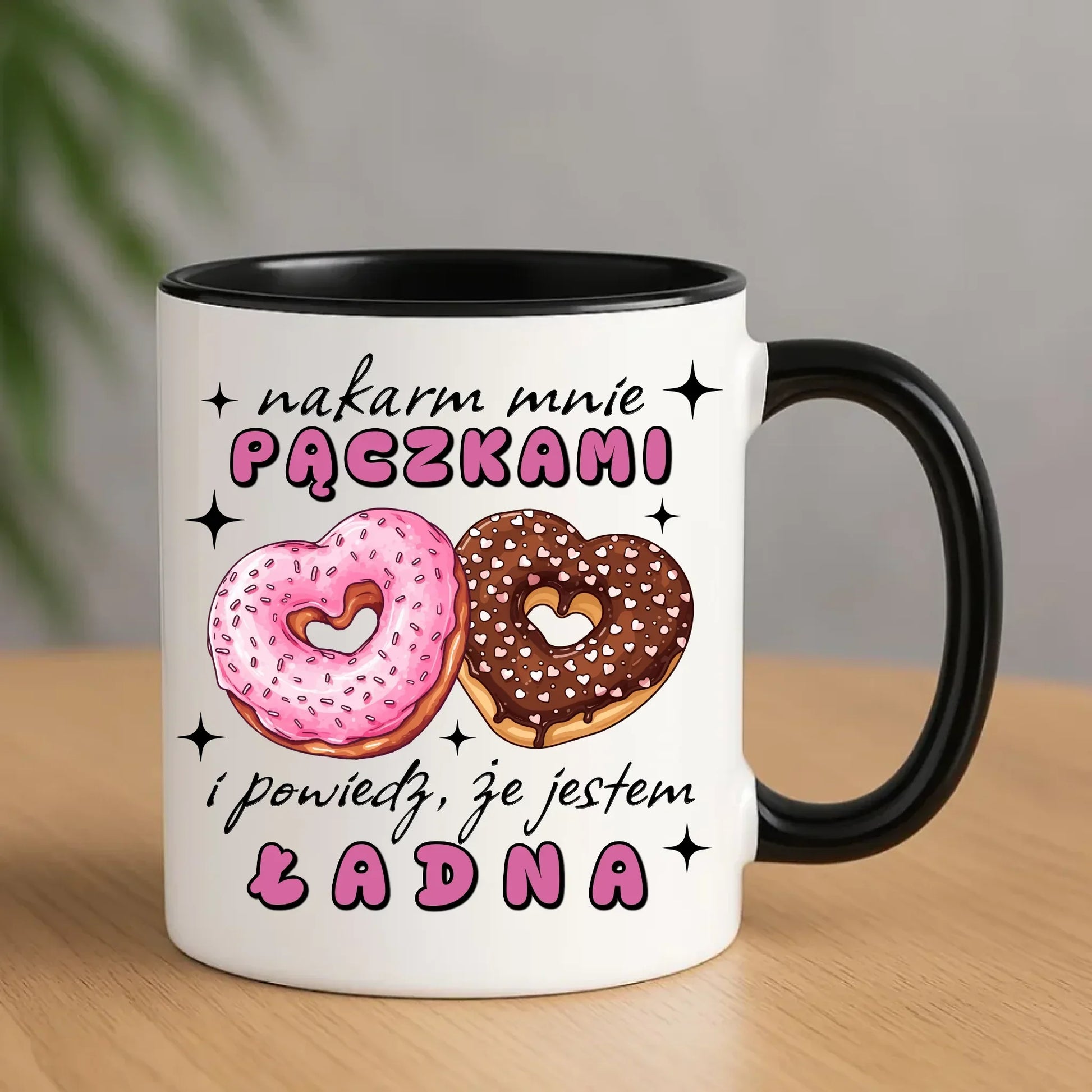 Nakarm mnie pączkami | Kubek W59 - StoryCups.pl