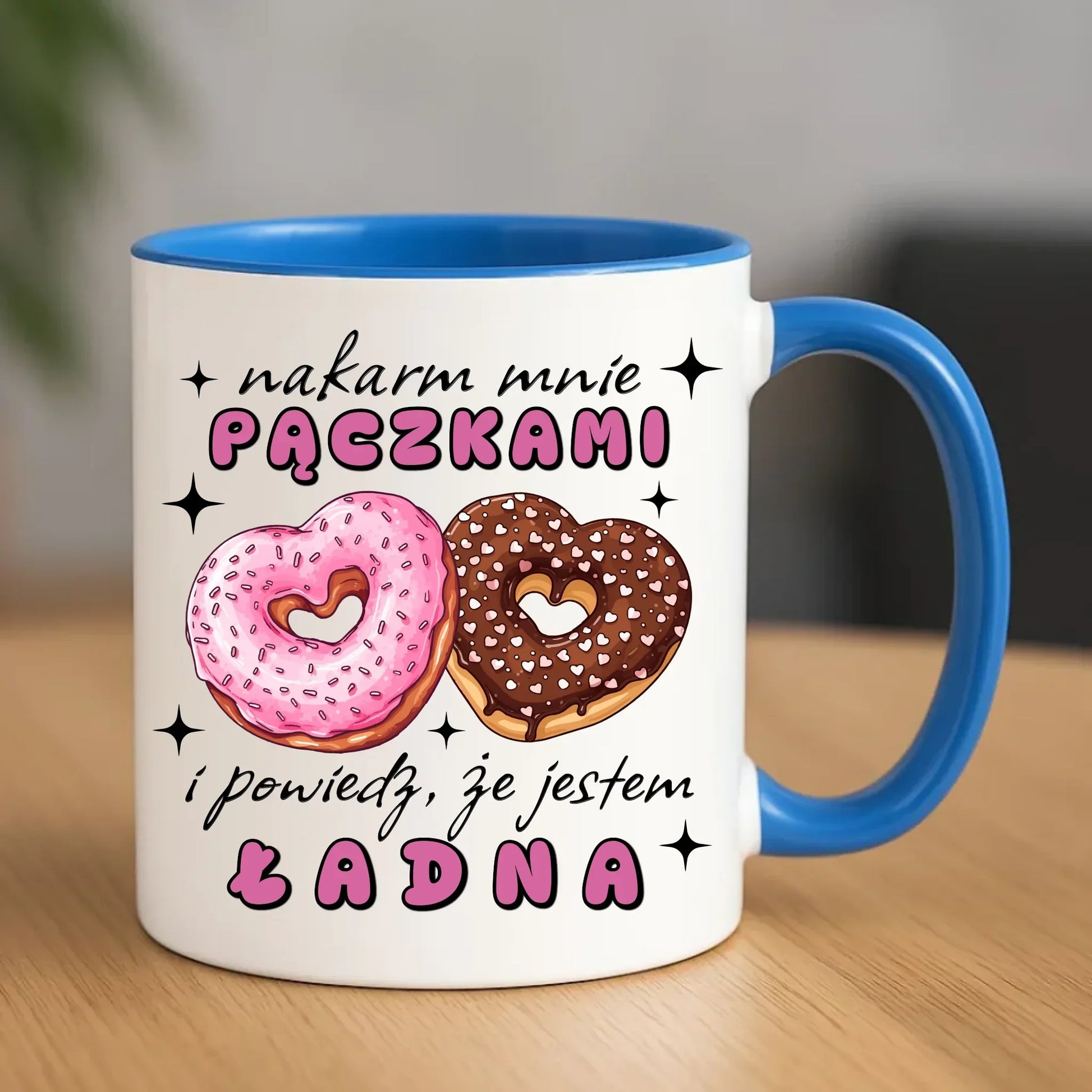 Nakarm mnie pączkami | Kubek W59 - StoryCups.pl