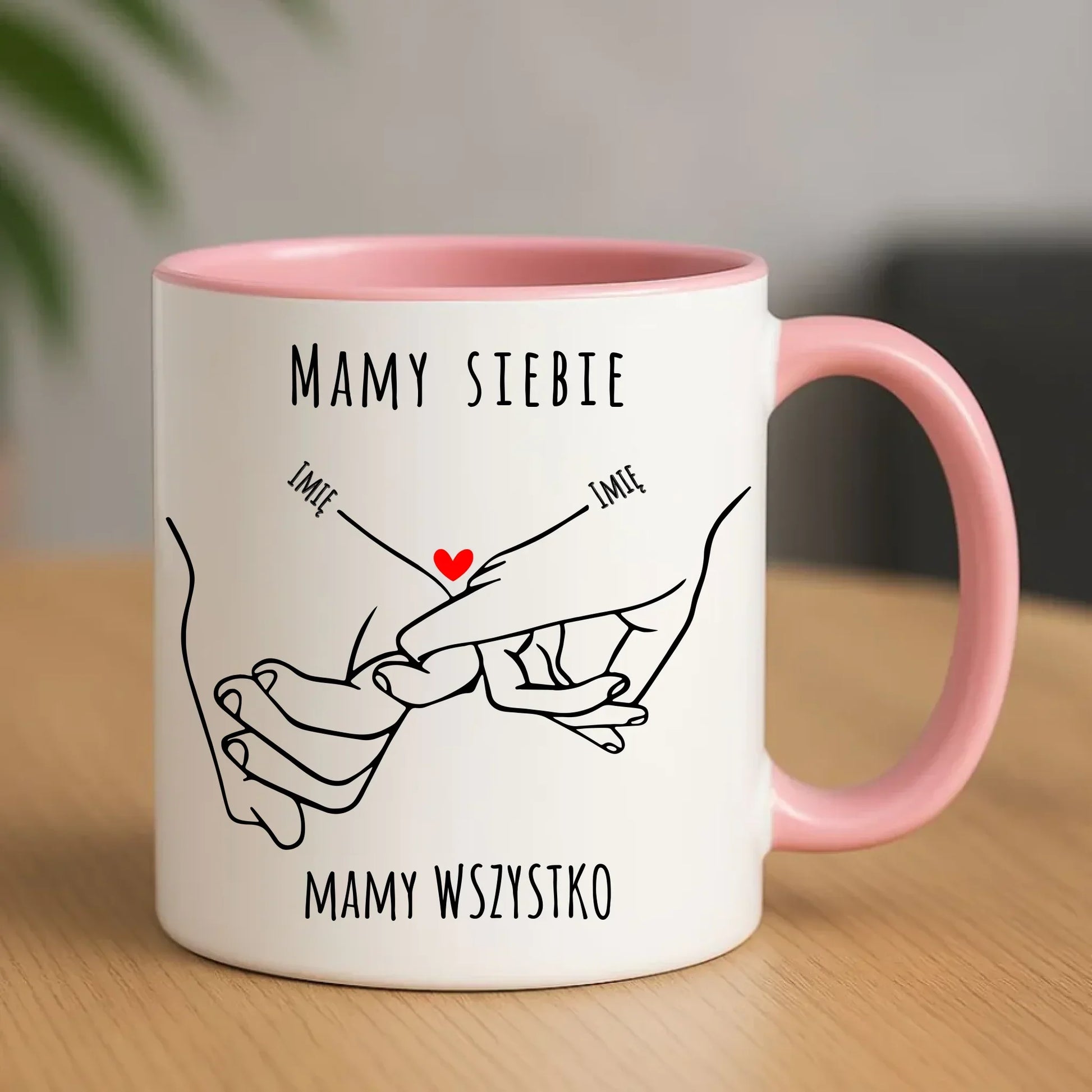 Mamy siebie mamy wszystko | Kubek z imionami dla par W63 - StoryCups.pl