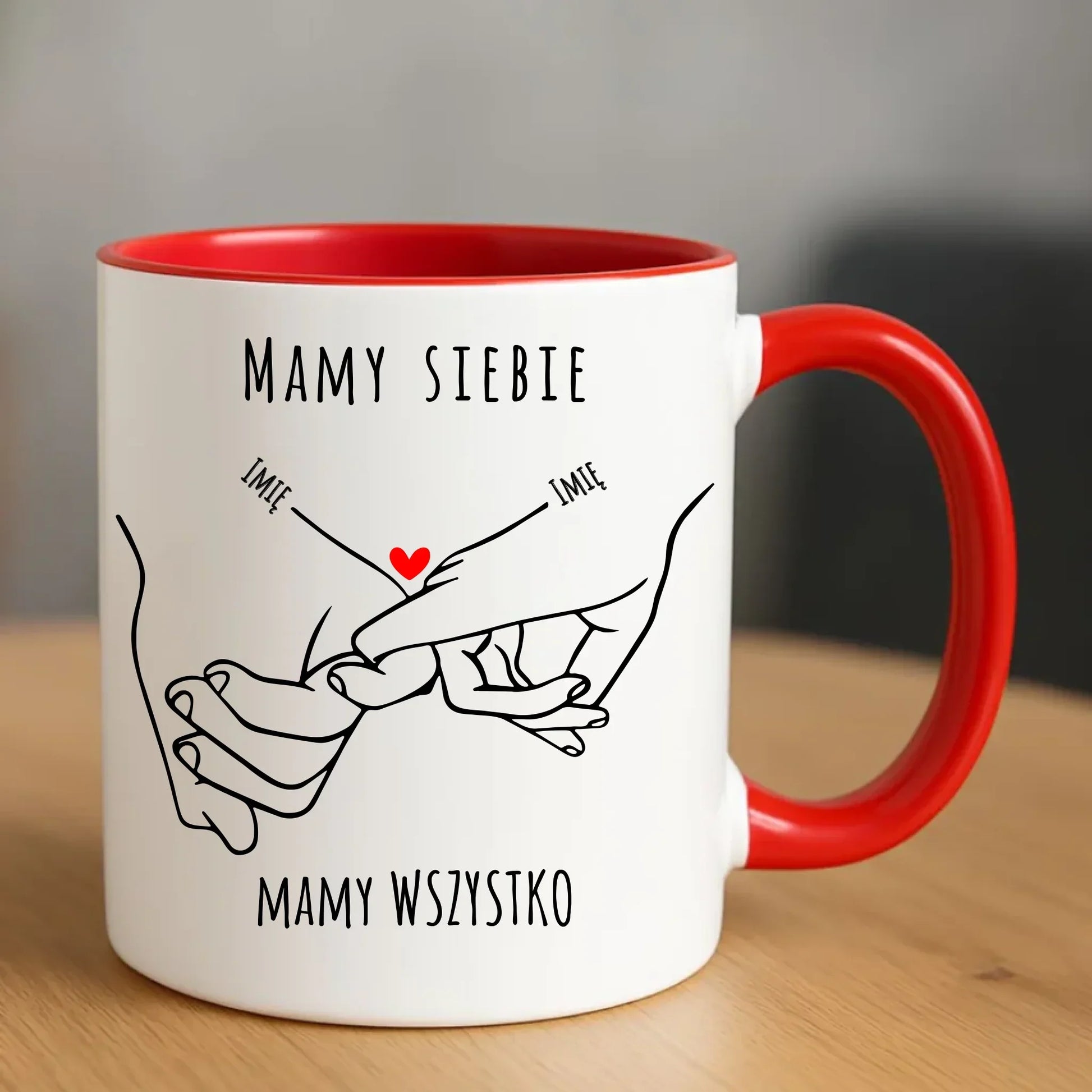 Mamy siebie mamy wszystko | Kubek z imionami dla par W63 - StoryCups.pl