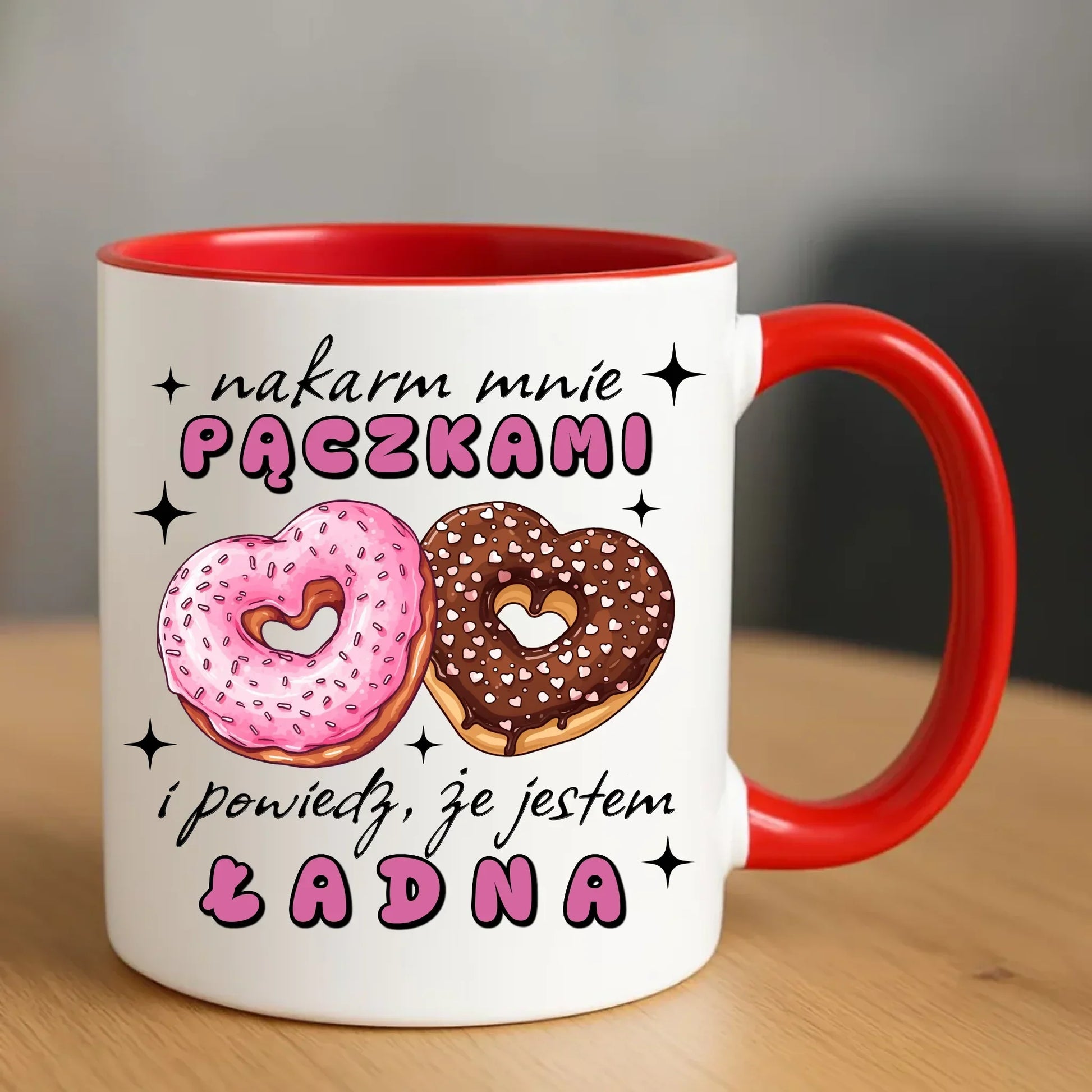 Nakarm mnie pączkami | Kubek W59 - StoryCups.pl