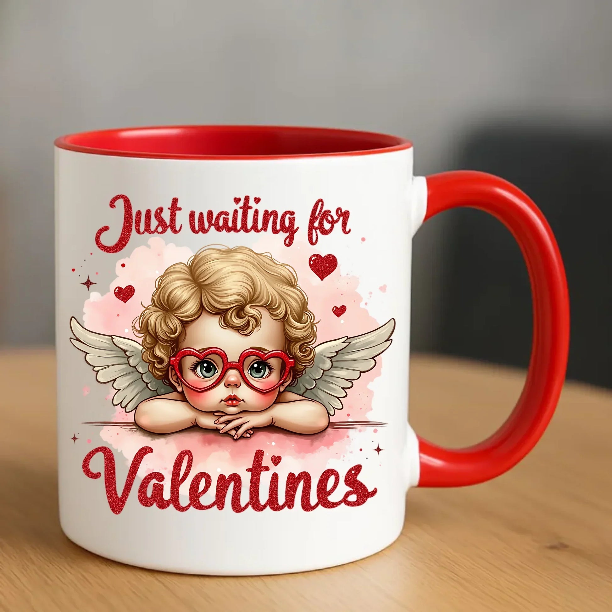 Czekam tylko na Walentynki | Kubek walentynkowy W24 - StoryCups.pl