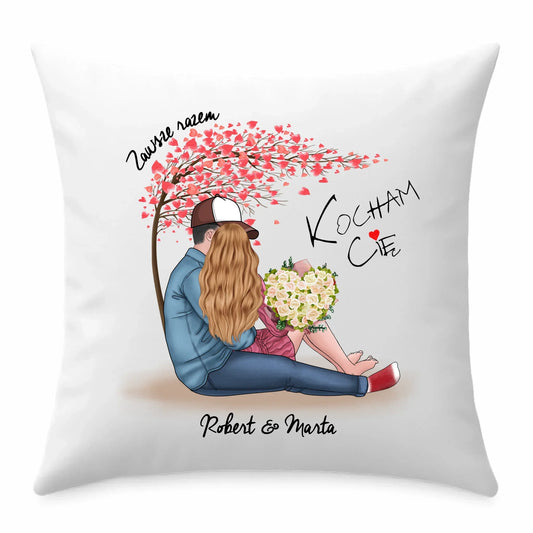 Personalizowana para | Poduszka z imionami dla par W04 - StoryCups.pl