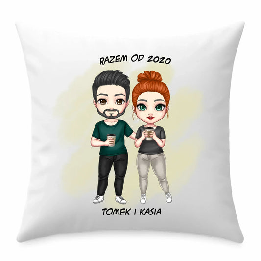 Personalizowana para | Poduszka dla par na prezent W01 - StoryCups.pl