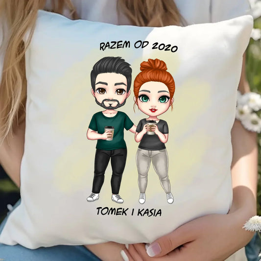 Personalizowana para | Poduszka dla par na prezent W01 - StoryCups.pl