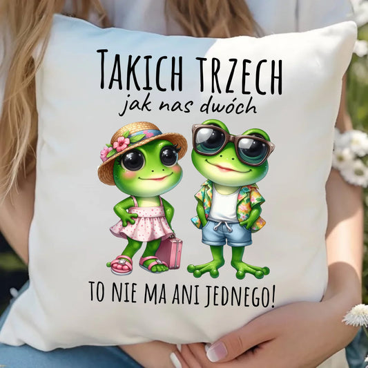 Poduszka z miłosnym nadrukiem dla zakochanych 40x40 cm prezent na Walentynki i Święta dla niej i dla niego