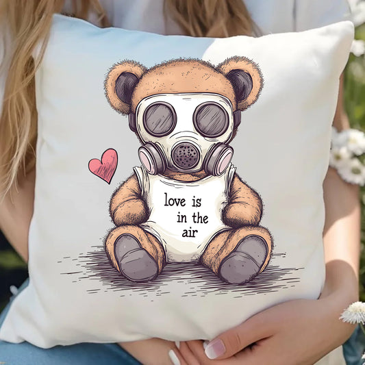 Poduszka z miłosnym nadrukiem dla zakochanych 40x40 cm prezent na Walentynki i Święta dla niej i dla niego
