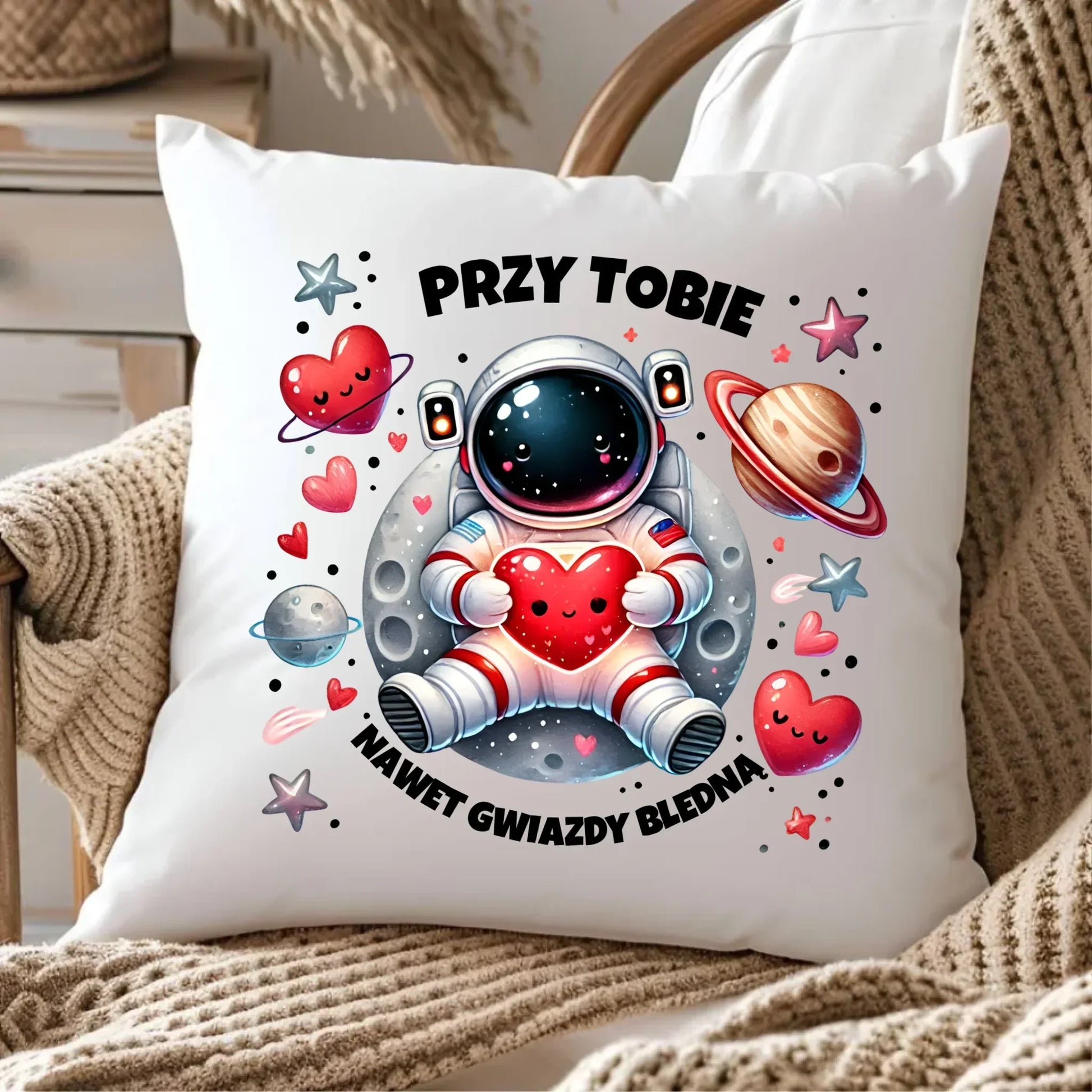 Przy Tobie nawet gwiazdy bledną | Poduszka W57 - StoryCups.pl