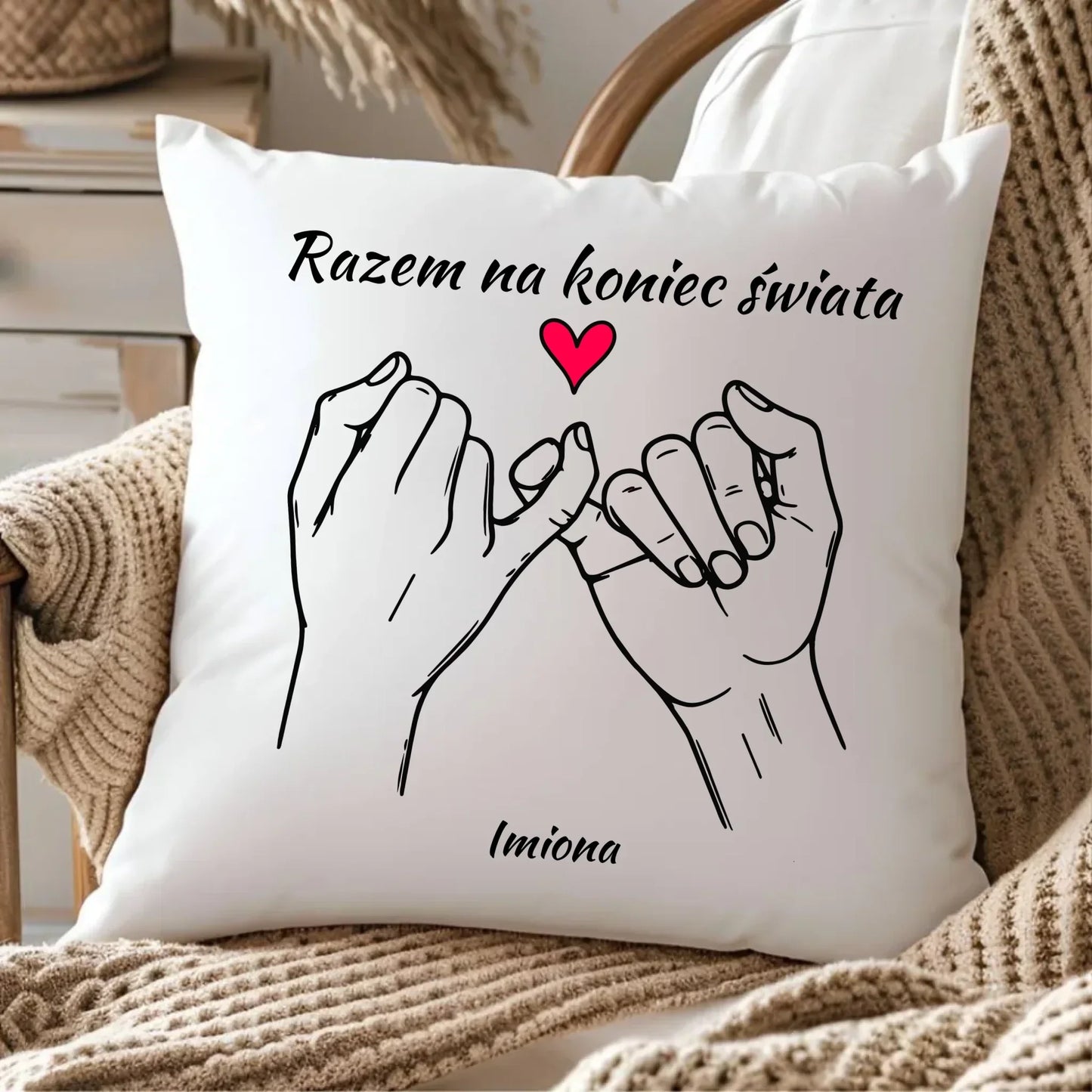 Razem na koniec świata | Poduszka W60 - StoryCups.pl