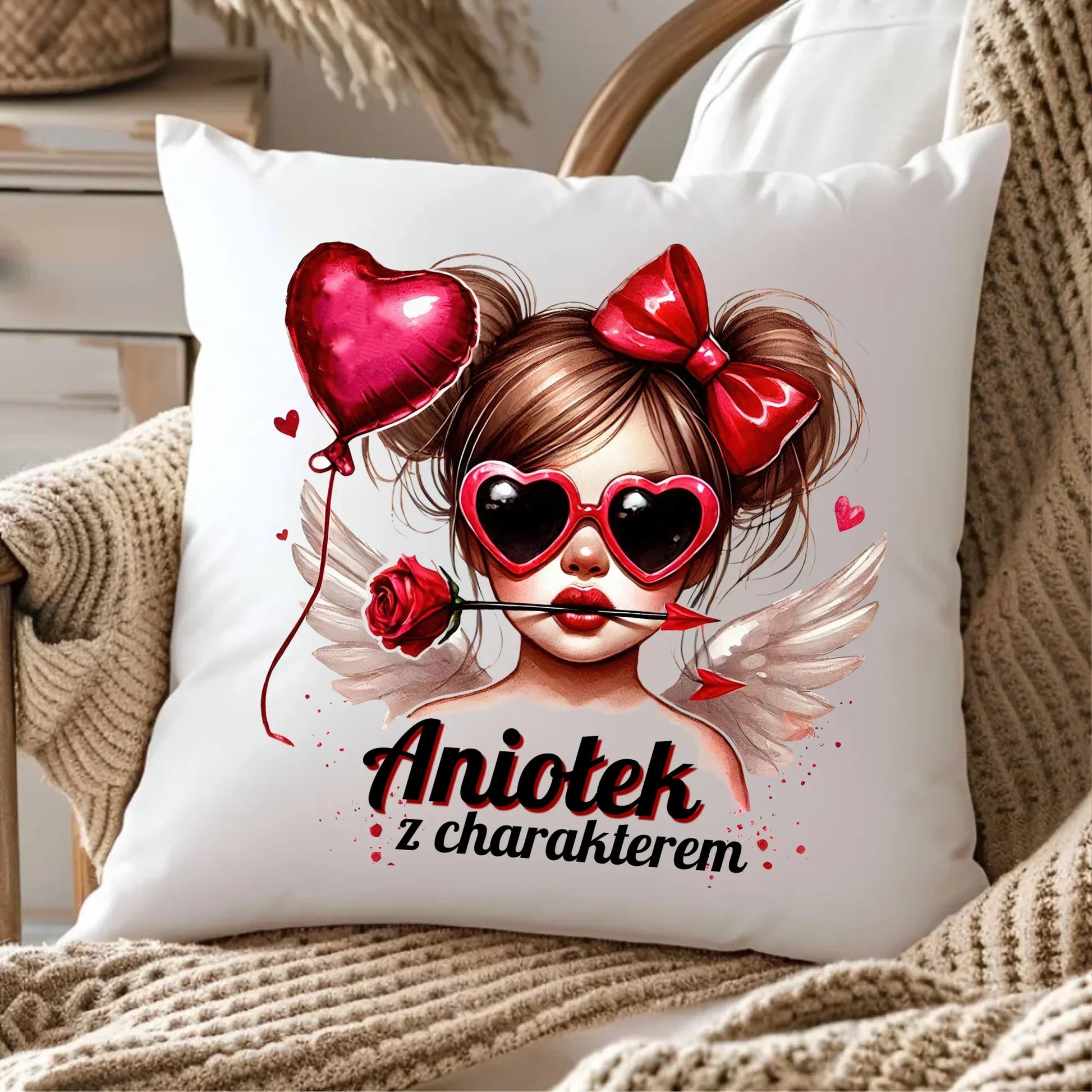 Aniołek z charakterem | Poduszka W58 - StoryCups.pl