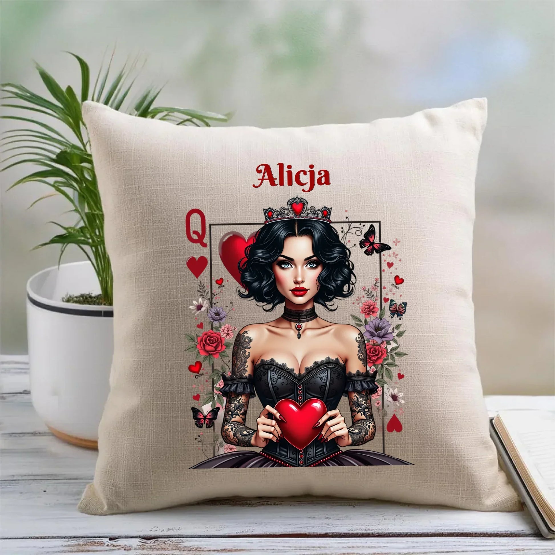 Królowa Serc | Poduszka W46 - StoryCups.pl