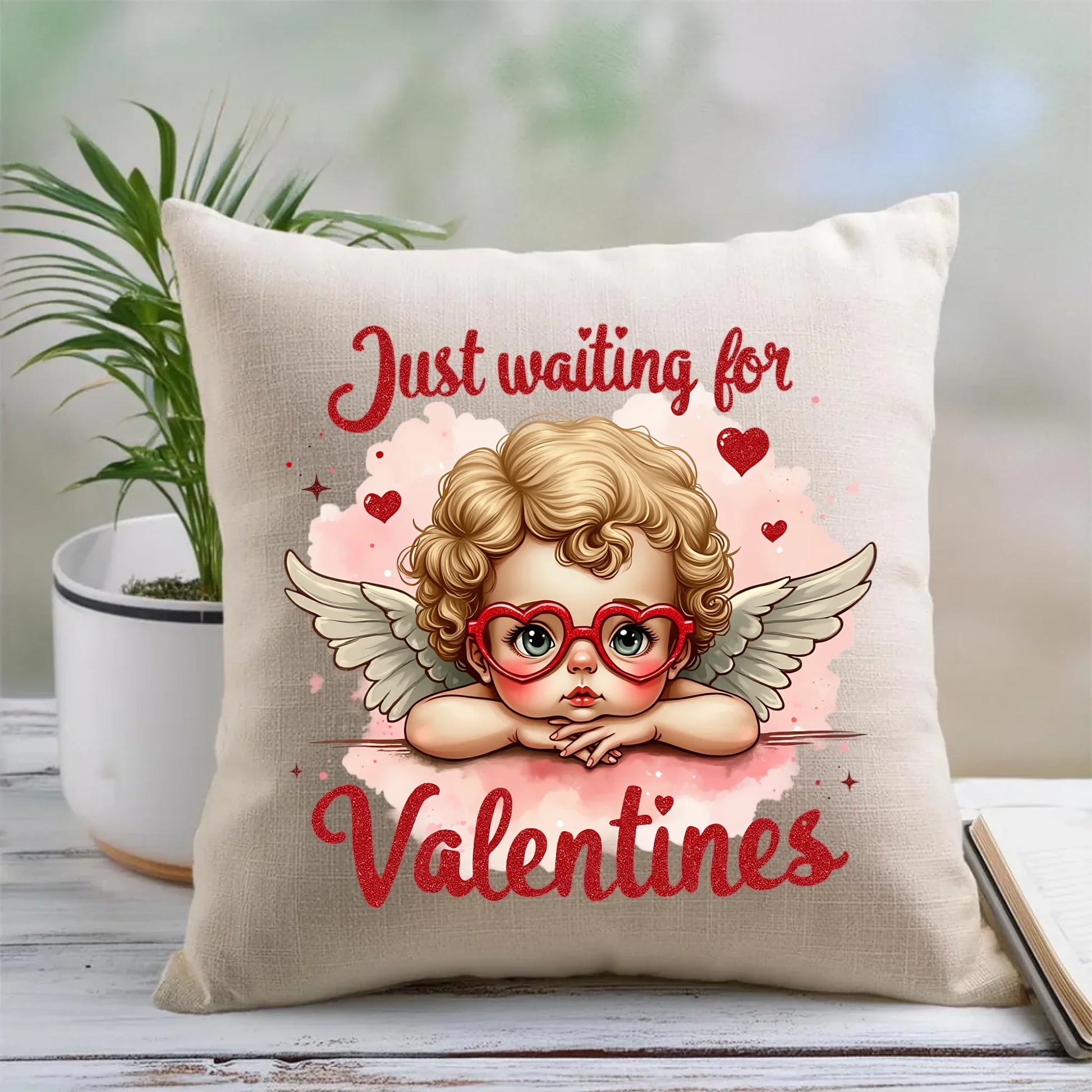 Czekam tylko na Walentynki | Poduszka walentynkowa W24 - StoryCups.pl