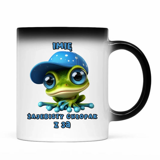 Kubek magiczny na Dzień Chłopaka - Żajebisty Chłopak dla kolegów z klasy - personalizowany DCH01 - StoryCups.pl