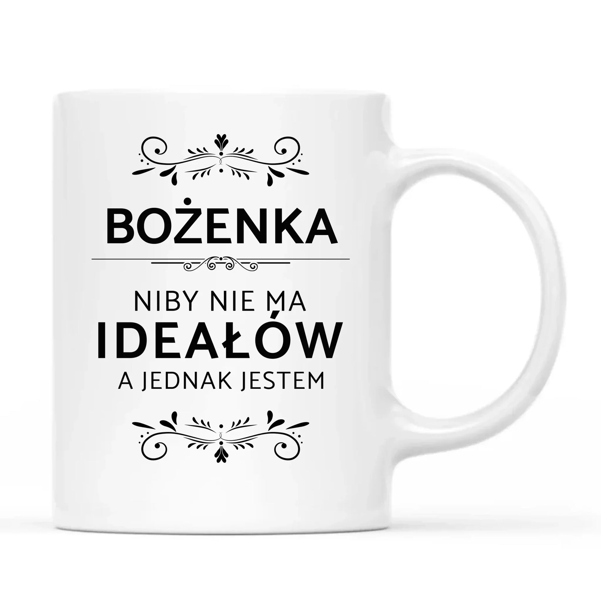 Kubek - Niby nie ma ideałów prezent dla niej - personalizowany DZ01 - StoryCups.pl