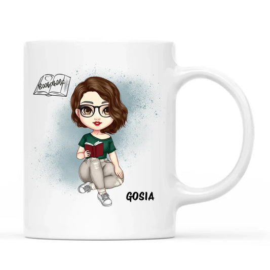 Kubek książkary - Prezent dla miłośniczki czytania książek - personalizowany DZ03 - StoryCups.pl