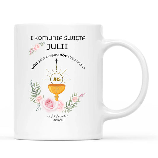 Kubek | Prezent na Pierwszą Komunię Świętą - personalizowany PK01