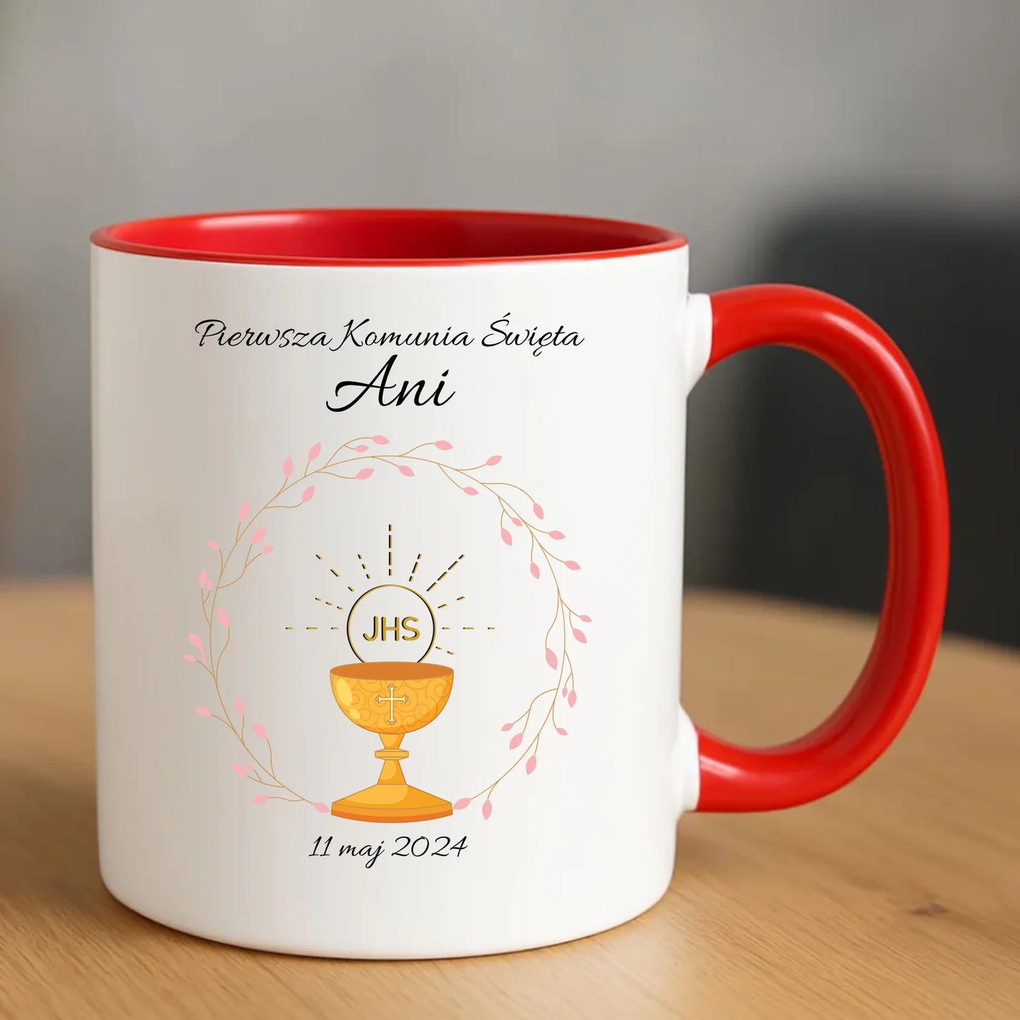 Kubek | Prezent pamiątka na Pierwszą Komunię Świętą dla dziewczynki - personalizowany PK02 - StoryCups.pl
