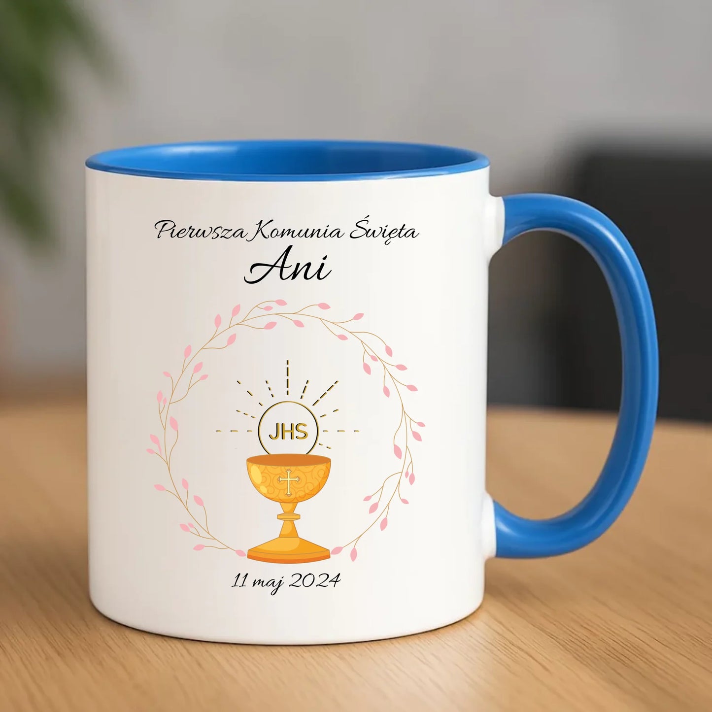 Kubek | Prezent pamiątka na Pierwszą Komunię Świętą dla dziewczynki - personalizowany PK02 - StoryCups.pl
