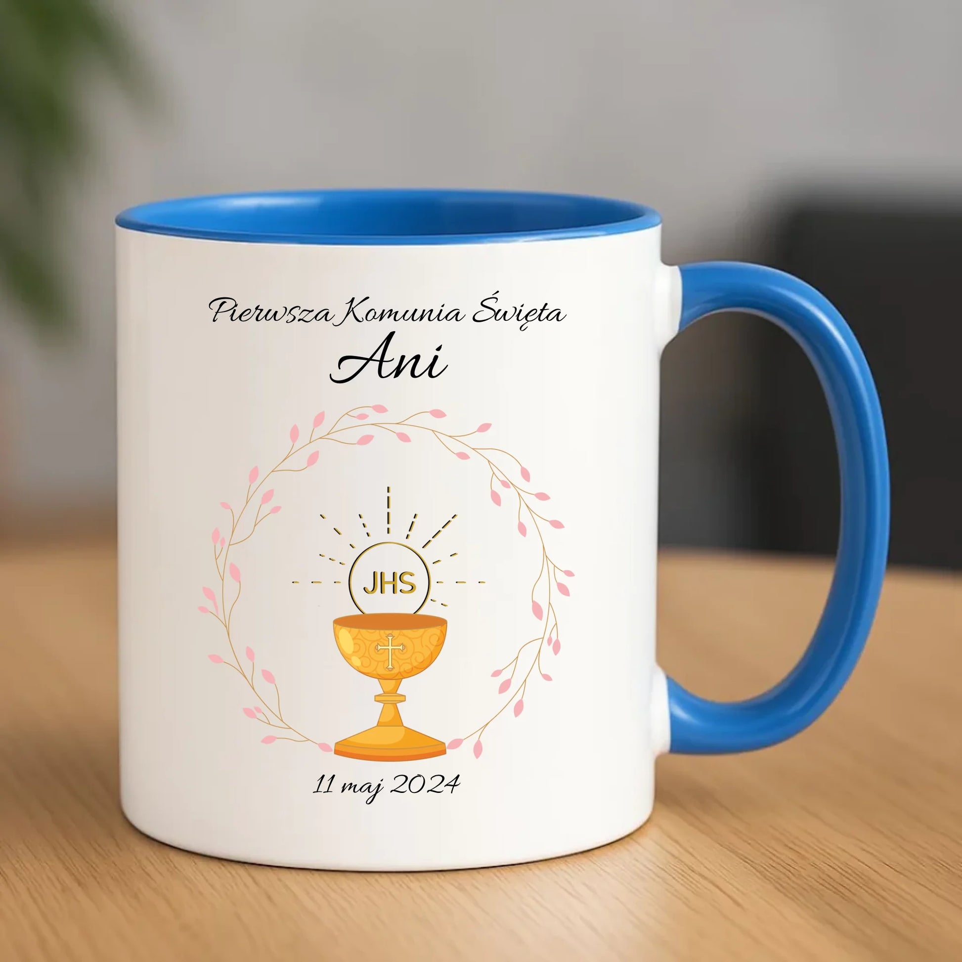 Kubek | Prezent pamiątka na Pierwszą Komunię Świętą dla dziewczynki - personalizowany PK02 - StoryCups.pl