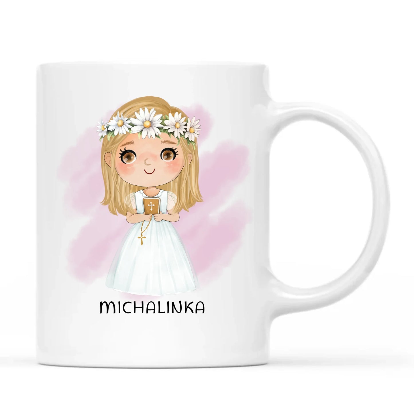 Kubek | Prezent na Pierwszą Komunię Świętą dla dziewczynki - cytat personalizowany PK02 - StoryCups.pl