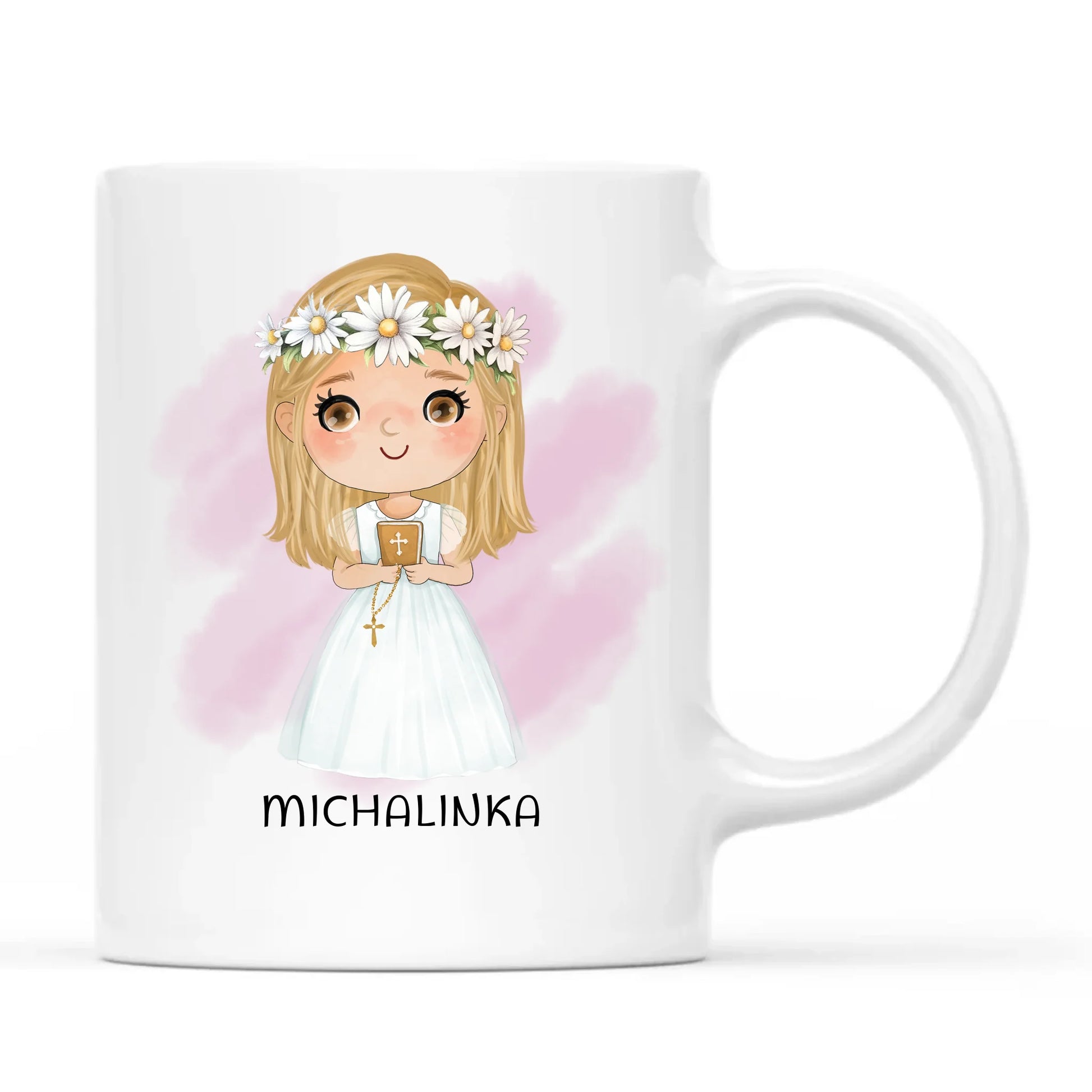 Kubek | Prezent na Pierwszą Komunię Świętą dla dziewczynki - cytat personalizowany PK02 - StoryCups.pl