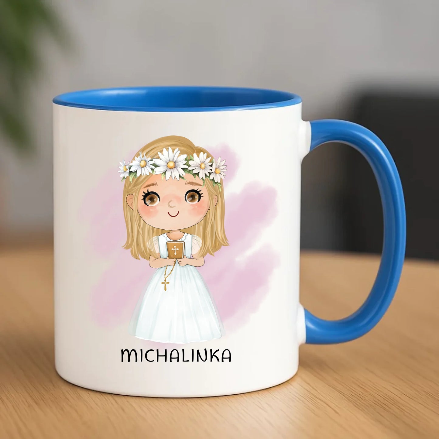 Kubek | Prezent na Pierwszą Komunię Świętą dla dziewczynki - cytat personalizowany PK02 - StoryCups.pl