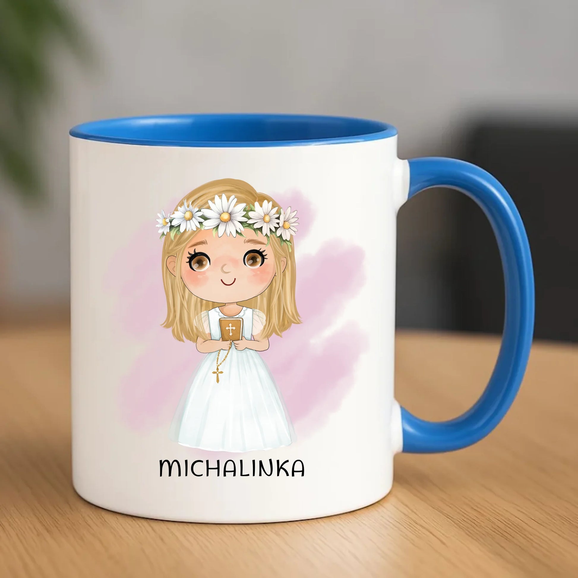 Kubek | Prezent na Pierwszą Komunię Świętą dla dziewczynki - cytat personalizowany PK02 - StoryCups.pl