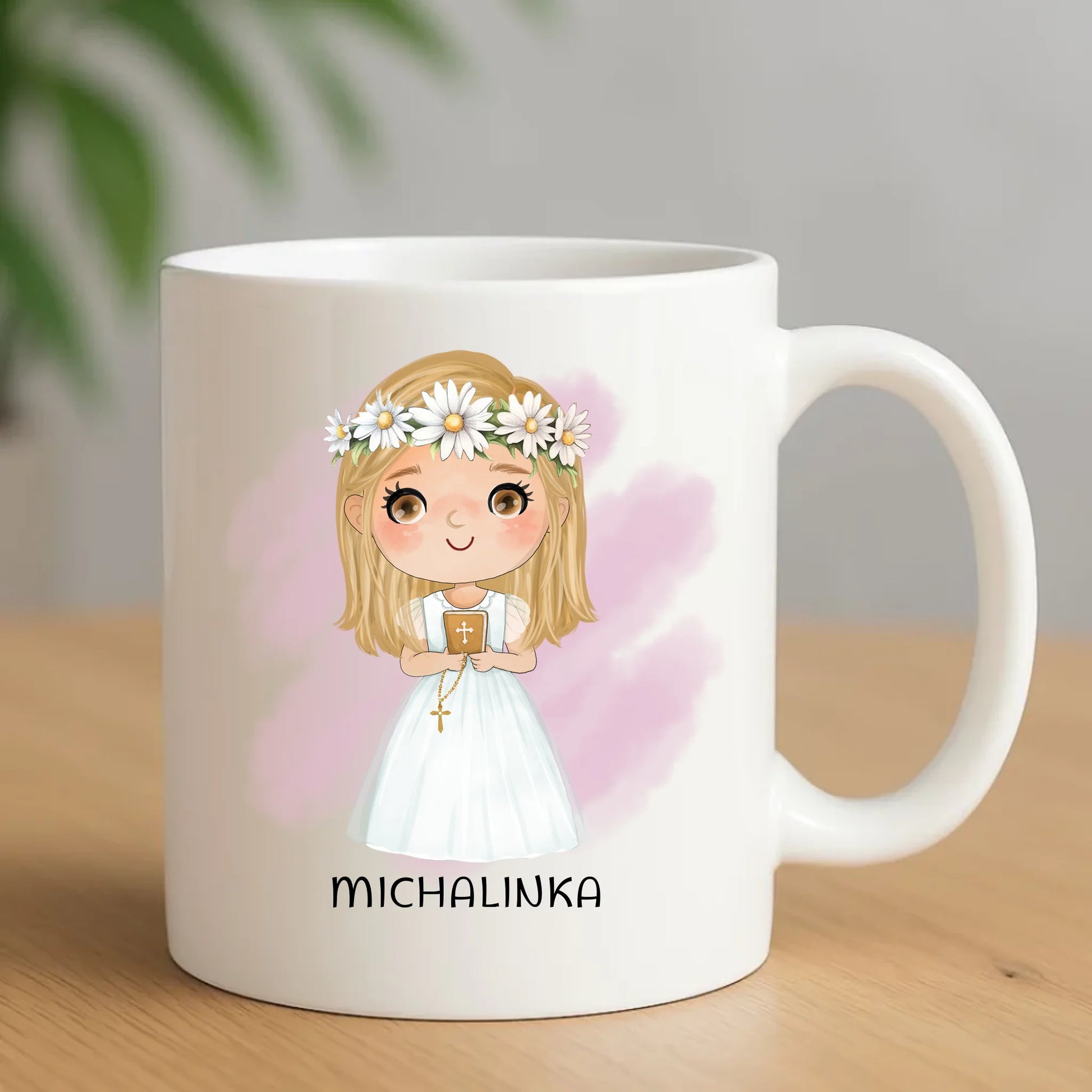 Kubek | Prezent na Pierwszą Komunię Świętą dla dziewczynki - cytat personalizowany PK02 - StoryCups.pl