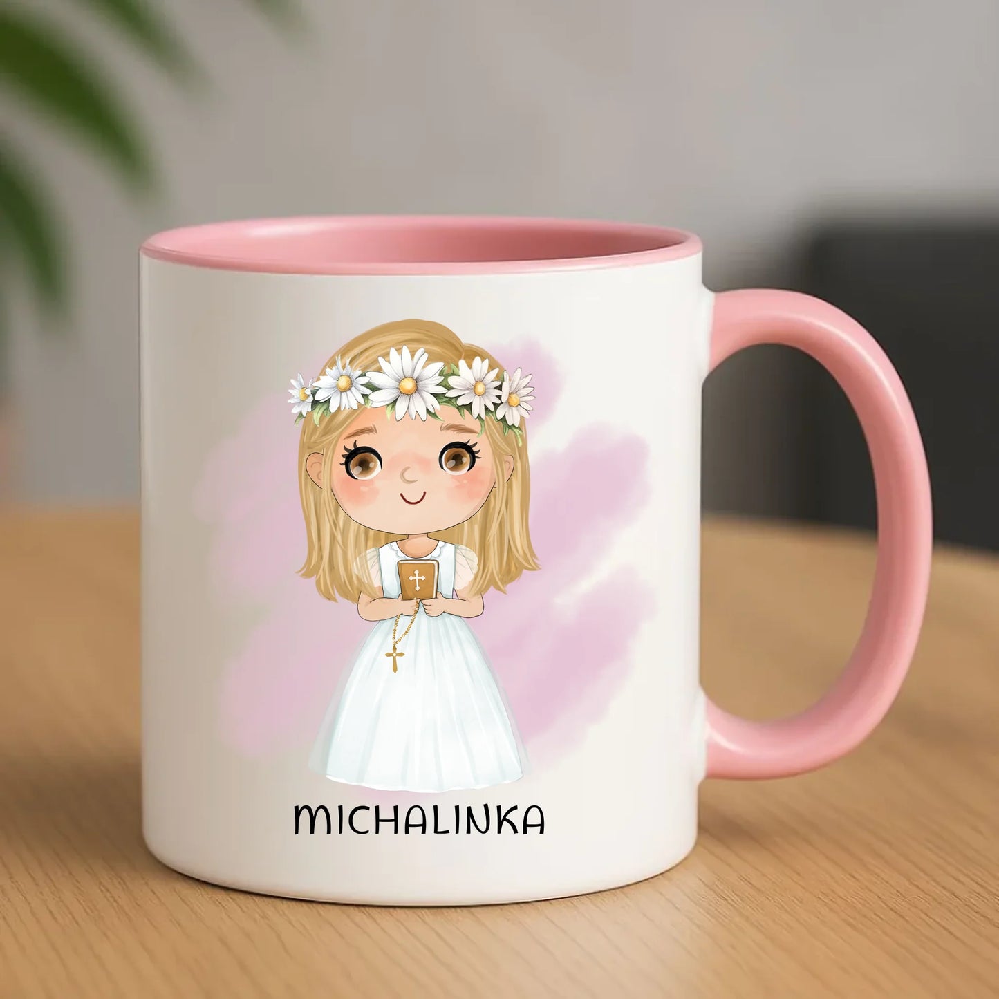 Kubek | Prezent na Pierwszą Komunię Świętą dla dziewczynki - cytat personalizowany PK02 - StoryCups.pl