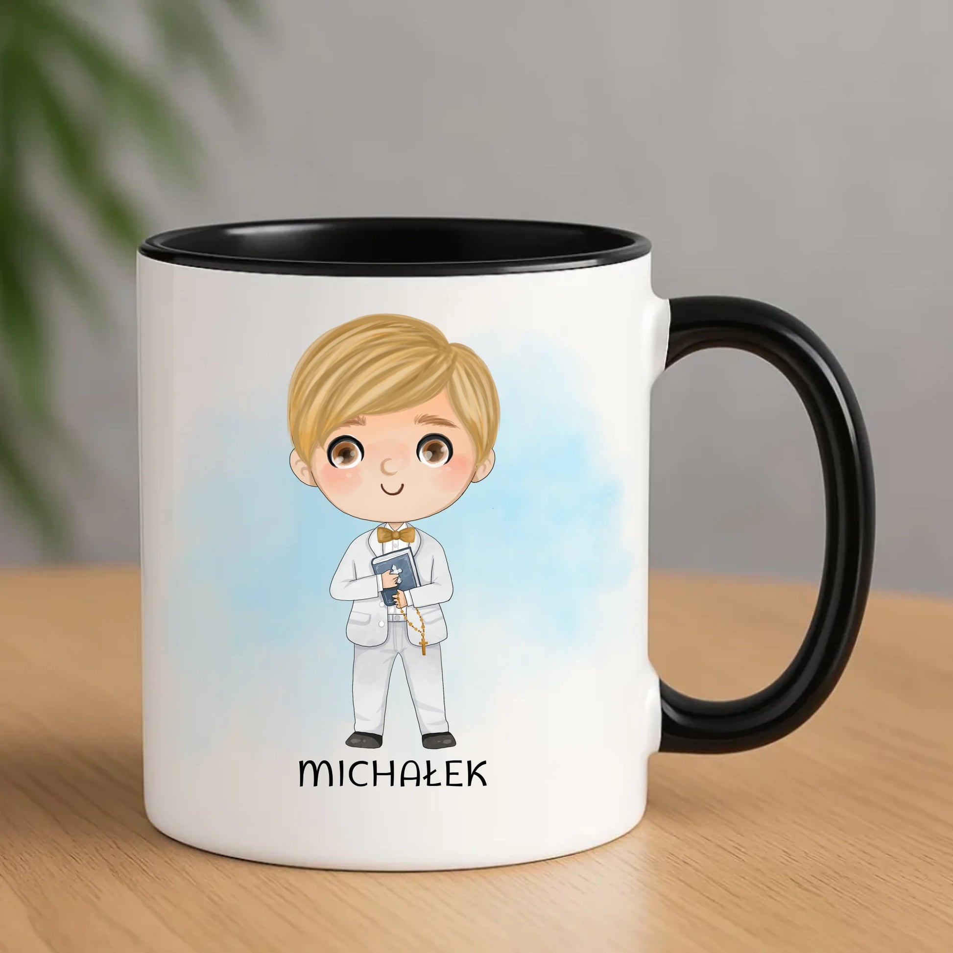 Kubek | Prezent na Pierwszą Komunię Świętą dla chłopca - cytat personalizowany PK05 - StoryCups.pl