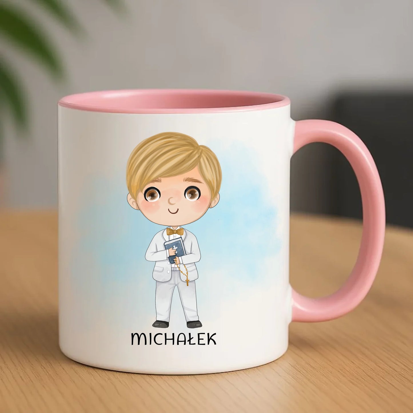 Kubek | Prezent na Pierwszą Komunię Świętą dla chłopca - cytat personalizowany PK05 - StoryCups.pl