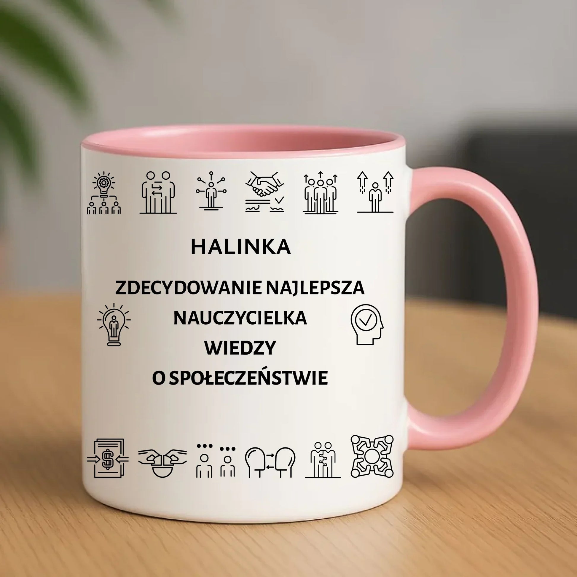 Kubek dla nauczyciela i nauczycielki - Wiedza o społeczeństwie WOS N59 - StoryCups.pl