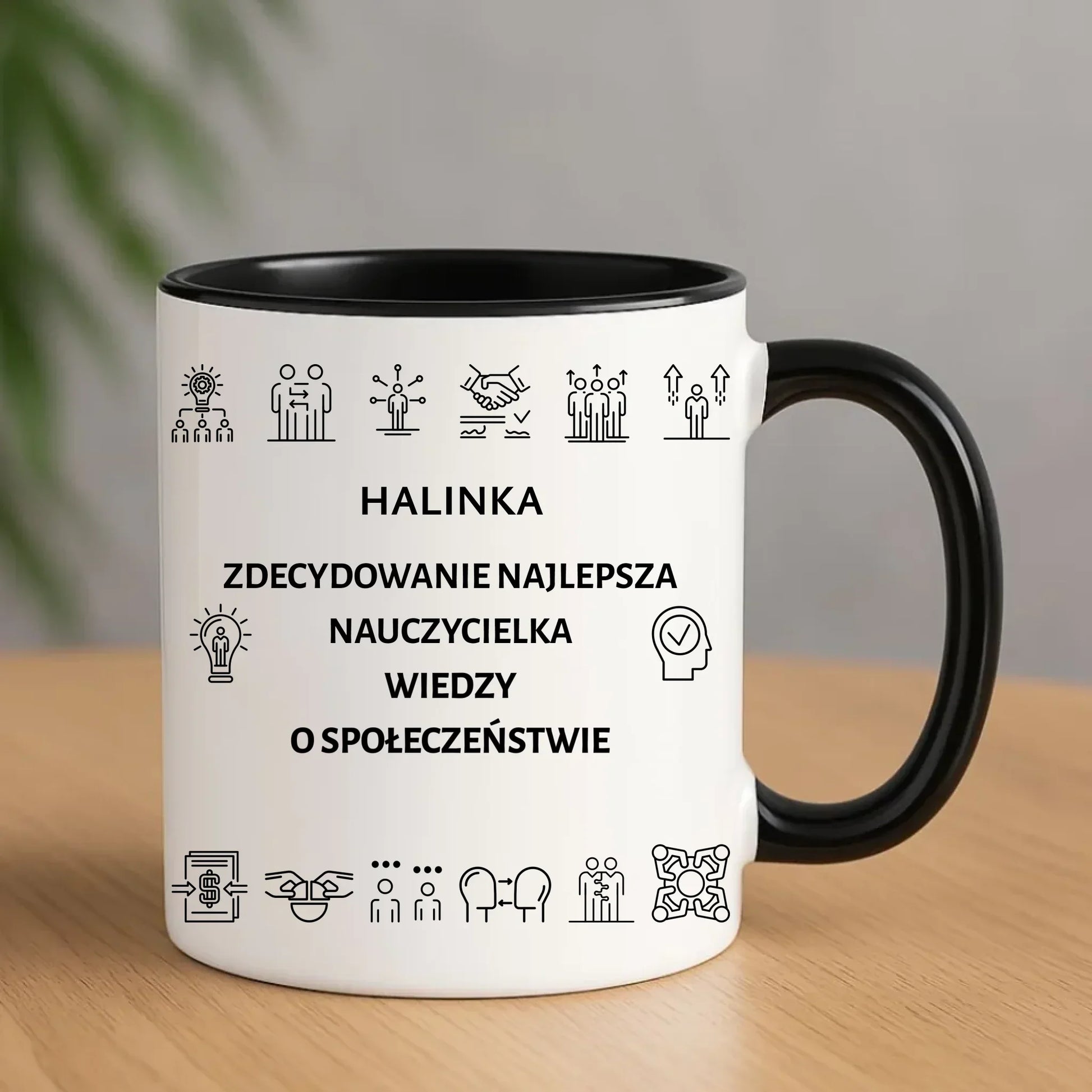 Kubek dla nauczyciela i nauczycielki - Wiedza o społeczeństwie WOS N59 - StoryCups.pl