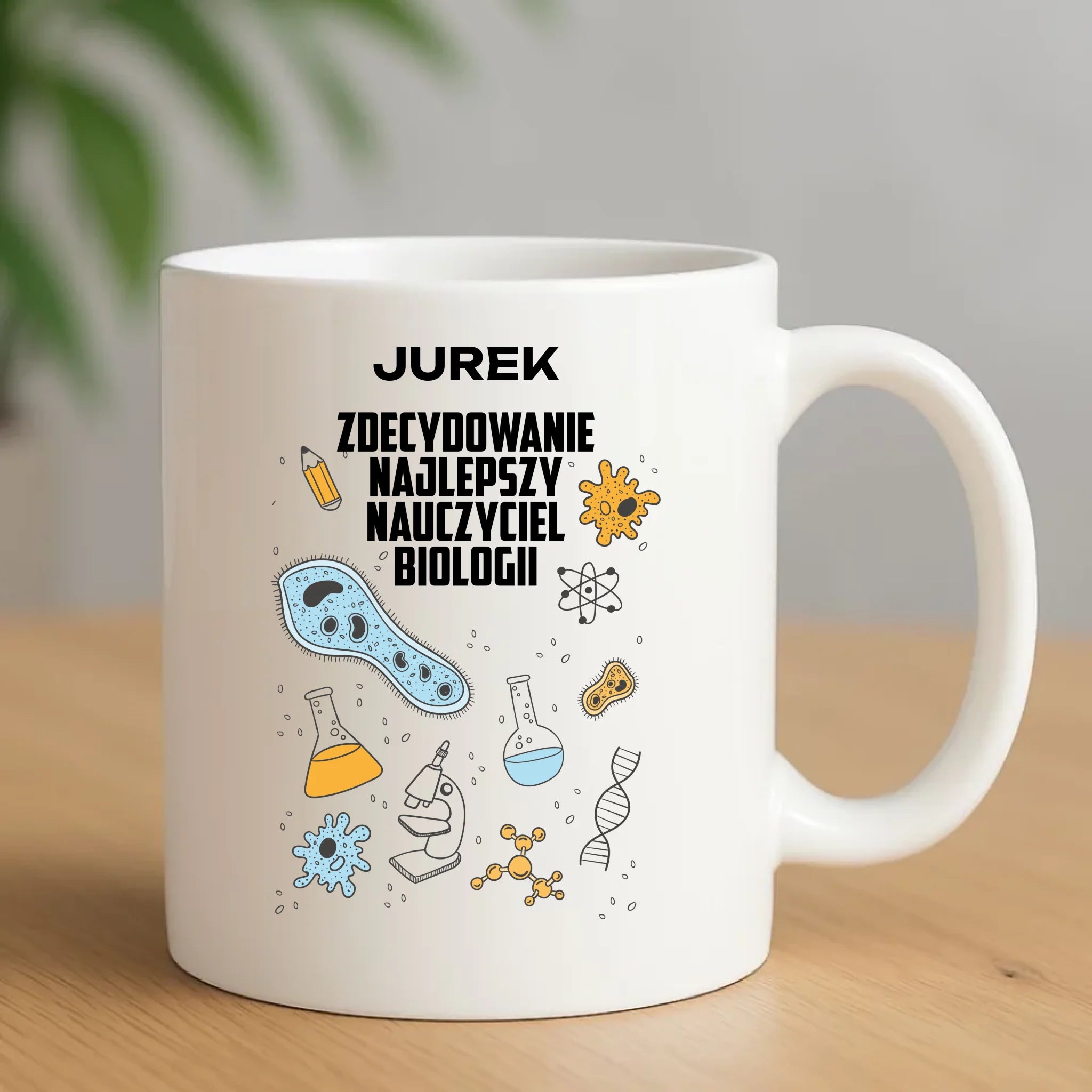 Kubek dla nauczyciela biologii - prezent dla nauczyciela - personalizowany N59