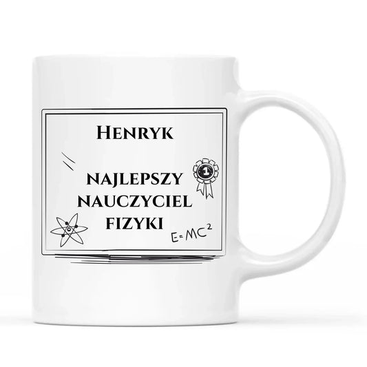 Kubek dla nauczyciela fizyki - prezent personalizowany N66 - StoryCups.pl