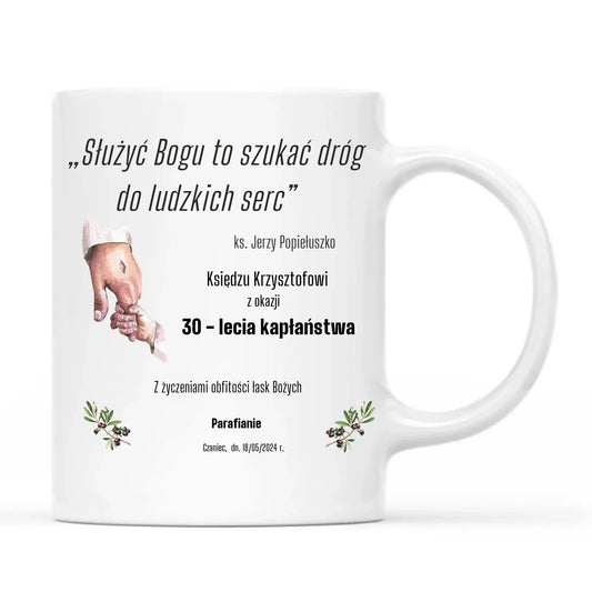 Kubek - Prezent dla księdza na Rocznicę Kapłaństwa - personalizowany DU01